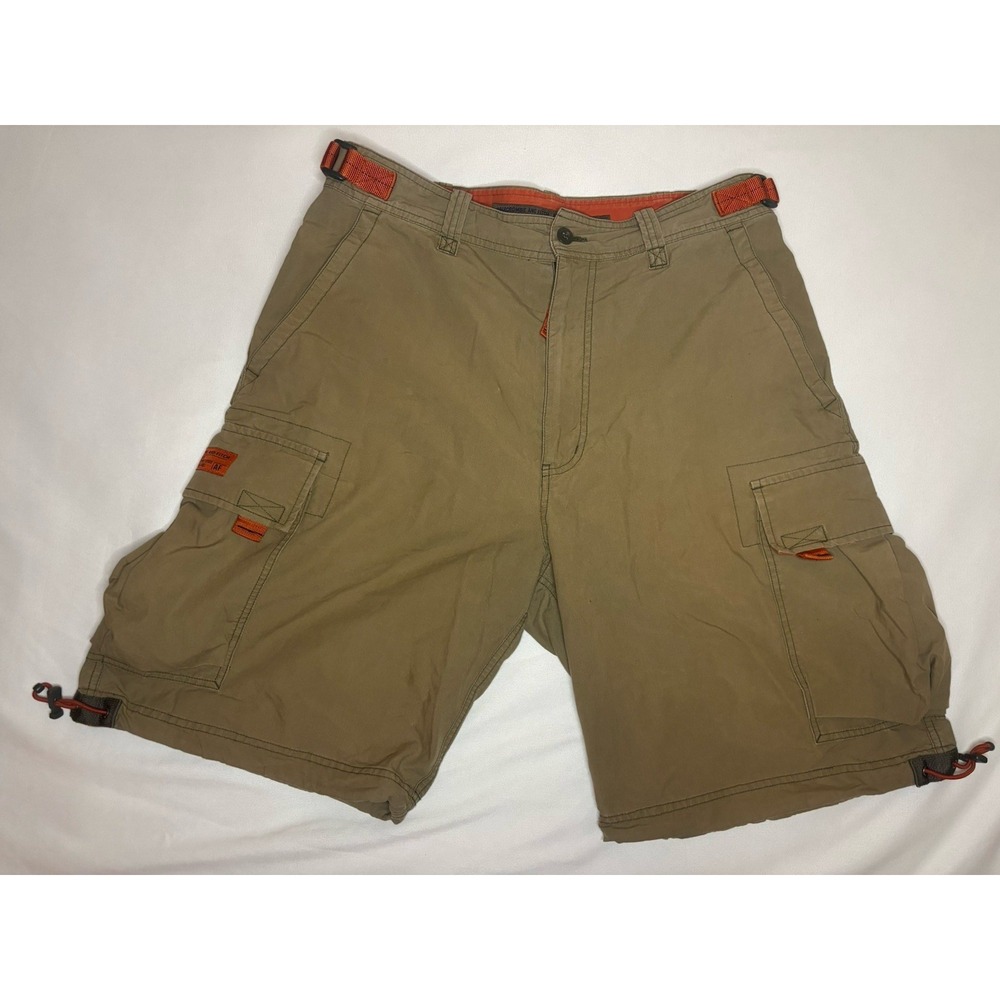 Vintage Abercrombie & Fitch Cargo Shorts Medium Khaki Baggy Paratrooper Y2K